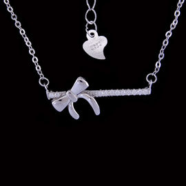 Animal Blue Color Silver Cubic Zirconia Necklace 925 Pure Owl Shape For Child