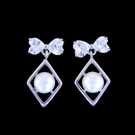 Girl White Silver Pearl Earrings Sterling Silver Jewelers With Elegant Snowflake