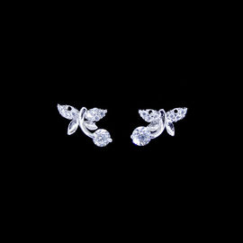 925 Silver Jewellery Silver Cubic Zirconia Earrings With Little Star Shape