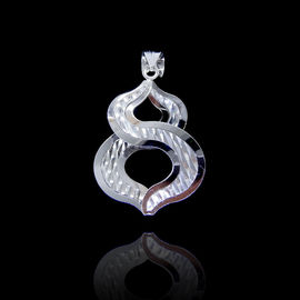 Pure Plain Silver Pendant Couple Elegant Swan Design For Wedding Bridal