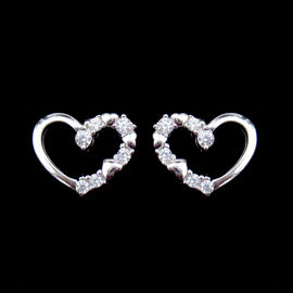 Silver Plating 925 Sterling Silver Drop Earrings , Anti Allergic 925 CZ Earrings