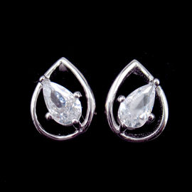 OEM 925 Sterling Silver Stud Earrings , Promotion 925 Su Ch Cz Earring