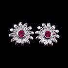Flower Shape 925 Silver Earrings For Women Nickel Free And Lead Free