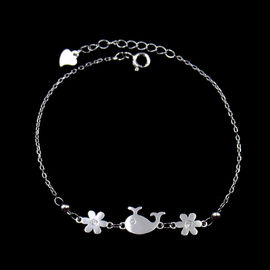 Fashion Design 925 Silver Jewelry Cubic Zirconia Bracelet With Heart