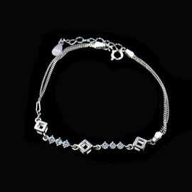 Heart 925 Sterling Silver Cuff Bracelet / OEM Bracelet Extension Chain