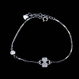 Adjustable Sterling Silver Charm Bracelet , Sterling Silver Star Bracelet