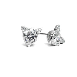 Little New Jewellery Design Cubic Zirconia Stud Earrings Sterling Silver