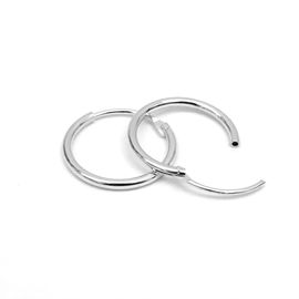 Sterling Silver 925 New Jewellery Design Rhodium Plated Hoop Earring