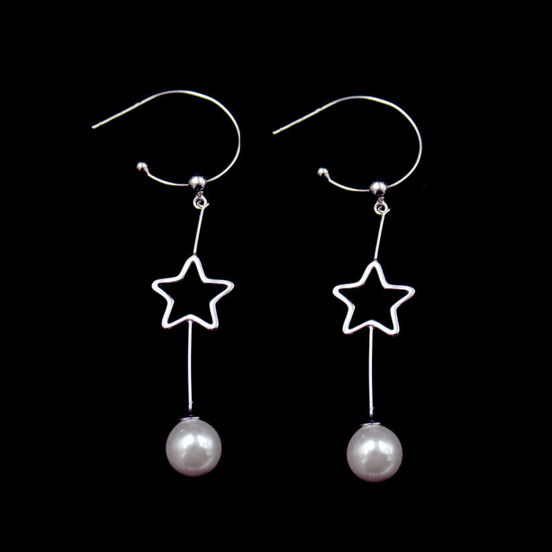 Hanging Earrings With Shell Pearl Star Elements Different Hoop Good Quanlity