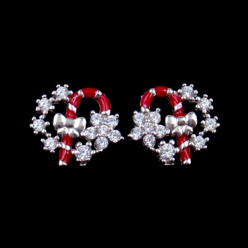 Exquisite Star Charm Earrings Christmas Wreath Enamel Costume Jewellery