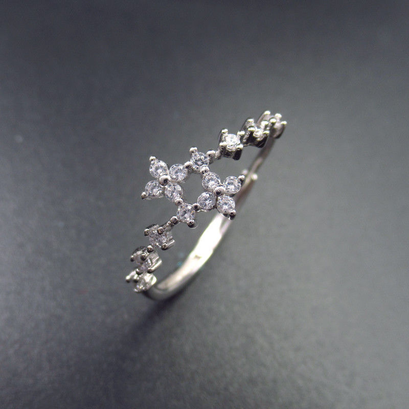 Anniversary 925 Silver Jewelry 925 Sterling Silver Promise Ring For Girl