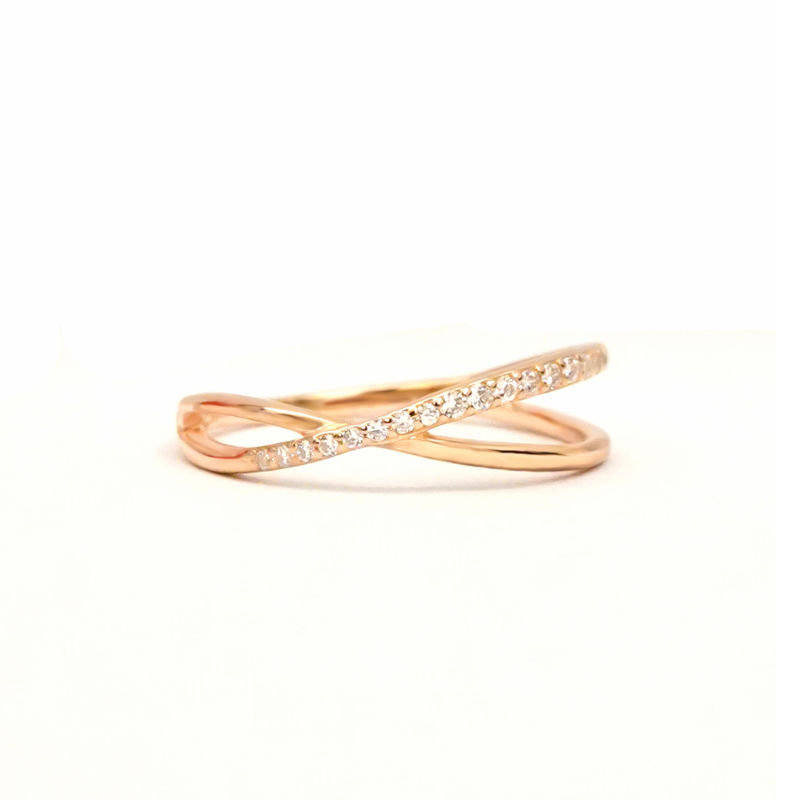 Round Silver Cubic Zirconia Rings , Golden Zirconia Engagement Rings